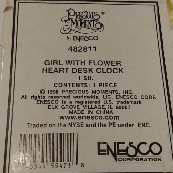 Precious Moments Heart Desk Clock "Good Friends Are For Keeps" 1998 - Picture 4 of 4